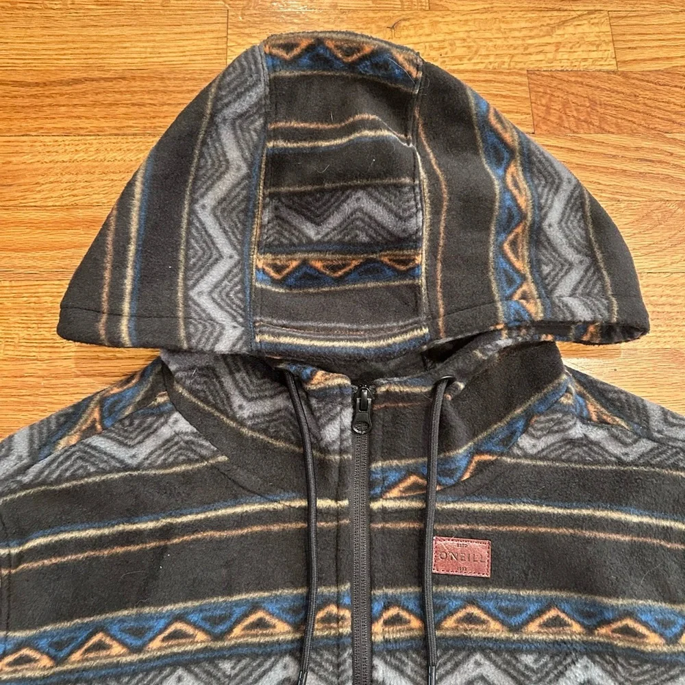 O'Neill Men’s Black and Blue Superfleece Pullover - Picture 4 of 7